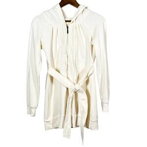 Victoria's Secret Plush & Lush Robe Full Zip Belted Hooded Casual - XS